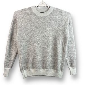 J.Crew Womens Sweater Size Small Gray Crew Neck Wool Blend